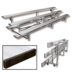 2 Row 21' Tip n' Roll Bleachers (colored