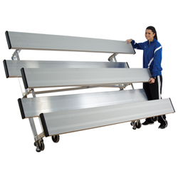 3 Row 8' Tip n' Roll Bleachers (colored)