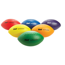 Coated Foam 9 3/4 in. Football - Color My Class (Set of 6)