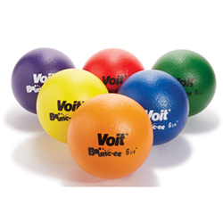 Voit Bouncee Foam Balls - 8.25 in. - Color My Class (Set of 6)