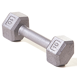 Hex Dumbbell w/ Straight Handle 15 lb