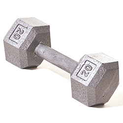 Hex Dumbbell w/ Straight Handle 25 lb