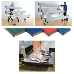 2 Row 8' Pref. Tip n' Roll Bleacher